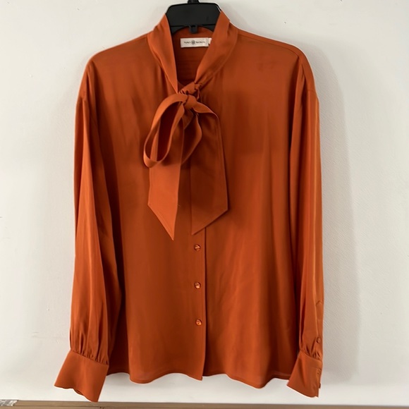 Tory Burch Tops - Tory Burch rust colour blouse size 10
